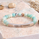 FuAttract Forever Friends Tube Bead Bracelet - Matt Amazonite - Silver - image 13