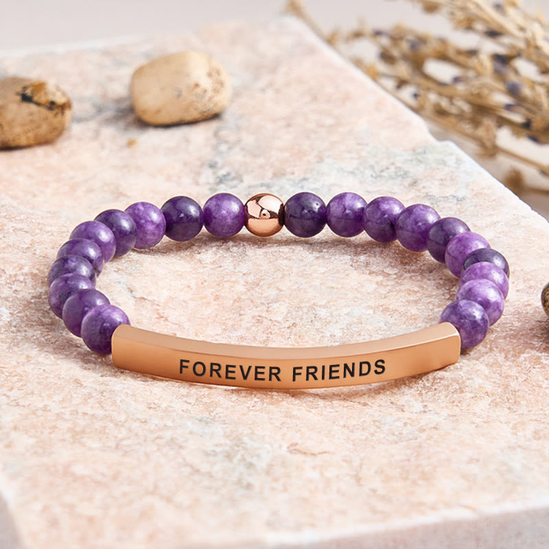 FuAttract Forever Friends Tube Bead Bracelet - Amethyst - Rose Gold - image 20