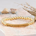 FuAttract Be Still And Know That I Am God Psalm 46:10 Tube Bead Bracelet - Stainless Steel - Gold - image 30