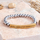 FuAttract Be Still And Know That I Am God Psalm 46:10 Tube Bead Bracelet - Hematite - Gold - image 38