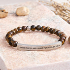 FuAttract I Know The Plans I Have For You Jer. 29:11 Tube Bead Bracelet - Tiger's Eye - Silver - image 40
