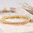 FuAttract I Know The Plans I Have For You Jer. 29:11 Tube Bead Bracelet - Stainless Steel - Rose Gold - image 28