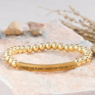 FuAttract I Know The Plans I Have For You Jer. 29:11 Tube Bead Bracelet - Stainless Steel - Gold - image 30