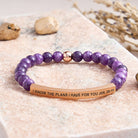 FuAttract I Know The Plans I Have For You Jer. 29:11 Tube Bead Bracelet - Amethyst - Rose Gold - image 24
