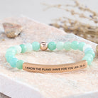 FuAttract I Know The Plans I Have For You Jer. 29:11 Tube Bead Bracelet - Amazonite - Rose Gold - image 10