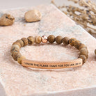 FuAttract I Know The Plans I Have For You Jer. 29:11 Tube Bead Bracelet - Picture Jasper - Rose Gold - image 43