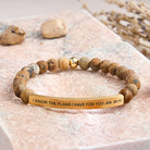 FuAttract I Know The Plans I Have For You Jer. 29:11 Tube Bead Bracelet - Picture Jasper - Gold - image 45