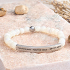 FuAttract Positive Mind - Positive Vibes - Positive Life Tube Bead Bracelet - Moonstone - Silver - image 48