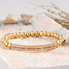 FuAttract Positive Mind - Positive Vibes - Positive Life Tube Bead Bracelet - Stainless Steel - Rose Gold - image 25