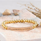 FuAttract Trust In The Lord With All Your Heart Prov 3:5 Tube Bead Bracelet - Stainless Steel - Rose Gold - image 0