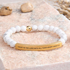 FuAttract Trust In The Lord With All Your Heart Prov 3:5 Tube Bead Bracelet - White Turquoise - Gold - image 30