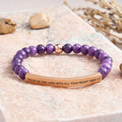 FuAttract Trust In The Lord With All Your Heart Prov 3:5 Tube Bead Bracelet - Amethyst - Rose Gold - image 24