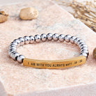 FuAttract I Am With You Always Matt. 28:20 Tube Bead Bracelet - Hematite - Gold - image 42