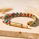 FuAttract Wishbeads Positive Flow – Colorful Imperial Jasper Intention Bracelet - 8mm - image 0