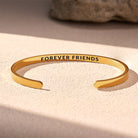 FuAttract Forever Friends Strength Harmony Stainless Steel Engraved Bracelet - Gold - Inside - Men (17.5-19cm) - image 3