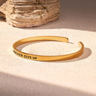 FuAttract Never Give Up Courage Stainless Steel Engraved Bracelet - image 3