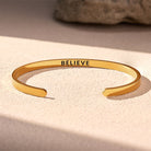 FuAttract Believe Hope Growth Stainless Steel Engraved Bracelet - Gold - Inside - Men (17.5-19cm) - image 7