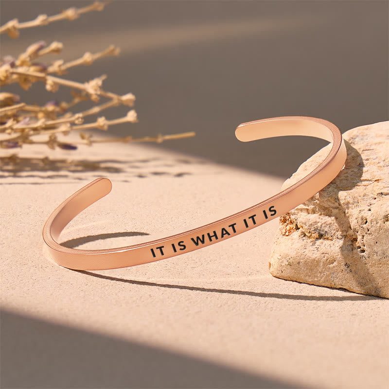 FuAttract It Is What It Is Stainless Steel Engraved Bracelet - image 1