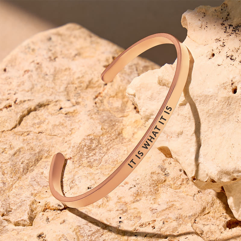 FuAttract It Is What It Is Stainless Steel Engraved Bracelet - image 2
