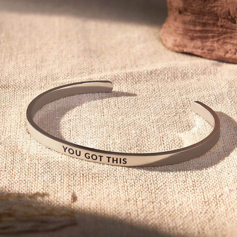 FuAttract You Got This Energy & Success Stainless Steel Engraved Bracelet - Silver - Outside - Men (17.5-19cm) - image 0