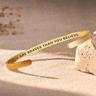 FuAttract You Are Braver Than You Believe Stainless Steel Engraved Bracelet - image 1