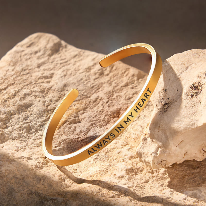 FuAttract Always In My Heart Love Connection Stainless Steel Engraved Bracelet - image 2
