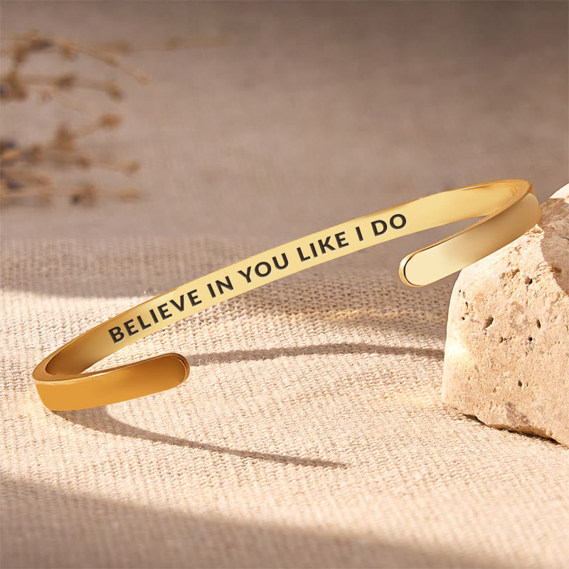 FuAttract Believe In You Like I Do Stainless Steel Engraved Bracelet - image 0