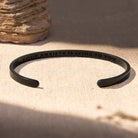 FuAttract Your Anxiety Is Lying To You Stainless Steel Engraved Bracelet - Black - Inside - Men (17.5-19cm) - image 9
