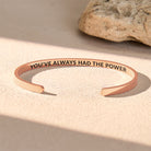 FuAttract You've Always Had The Power Stainless Steel Engraved Bracelet - Rose Gold - Inside - Men (17.5-19cm) - image 9