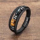 FuAttract Wealth & Protection Tiger's Eye Leather Bracelet - Yellow & Blue Tiger's Eye - 23cm - image 12
