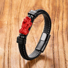 FuAttract Success & Protection Pixiu on Cinnabar Leather Bracelet - Style 2 - 23cm - image 5