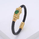FuAttract Courage & Wealth & Protection Crystal Pixiu Leather Bracelet - Green Aventurine - 23cm - image 9