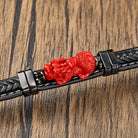 FuAttract Success & Protection Pixiu on Cinnabar Leather Bracelet - image 4