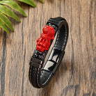 FuAttract Success & Protection Pixiu on Cinnabar Leather Bracelet - Style 1 - 23cm - image 0