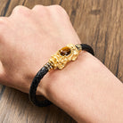 FuAttract Courage & Wealth & Protection Crystal Pixiu Leather Bracelet - image 3