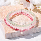 FuAttract Follow Your Heart 3-Piece Stone Bracelet Set with Gift Message Card - 20cm - image 0