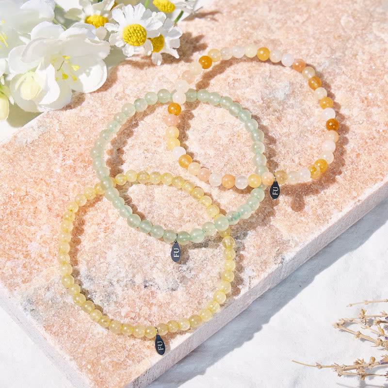 FuAttract Create Your Success 3-Piece Stone Bracelet Set with Gift Message Card - image 2