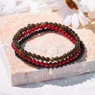 FuAttract Calm The Storm 3-Piece Stone Bracelet Set with Gift Message Card - 20cm - image 0