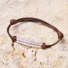 FuAttract Don't Let The Hard Days Win Stainless Steel Engraved Waxed Cord Bracelet - image 1