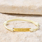 FuAttract Let Your Light Shine Stainless Steel Engraved Waxed Cord Bracelet - image 2