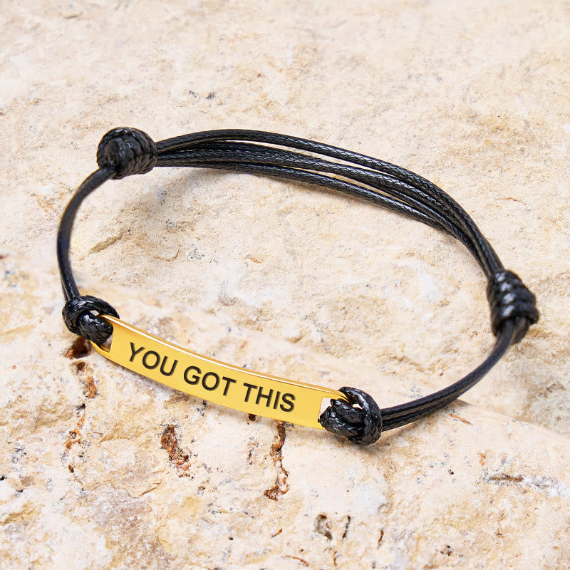 FuAttract You Got This Stainless Steel Engraved Waxed Cord Bracelet - image 1