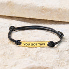 FuAttract You Got This Stainless Steel Engraved Waxed Cord Bracelet - image 2