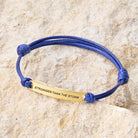 FuAttract Stronger Than The Storm Stainless Steel Engraved Waxed Cord Bracelet - image 2