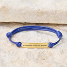 FuAttract Stronger Than The Storm Stainless Steel Engraved Waxed Cord Bracelet - image 1