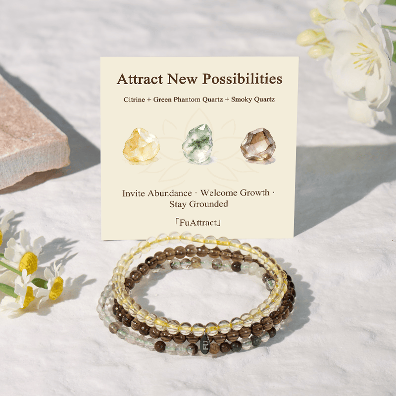FuAttract Attract New Possibilities 3-Piece Stone Bracelet Set with Gift Message Card - image 1