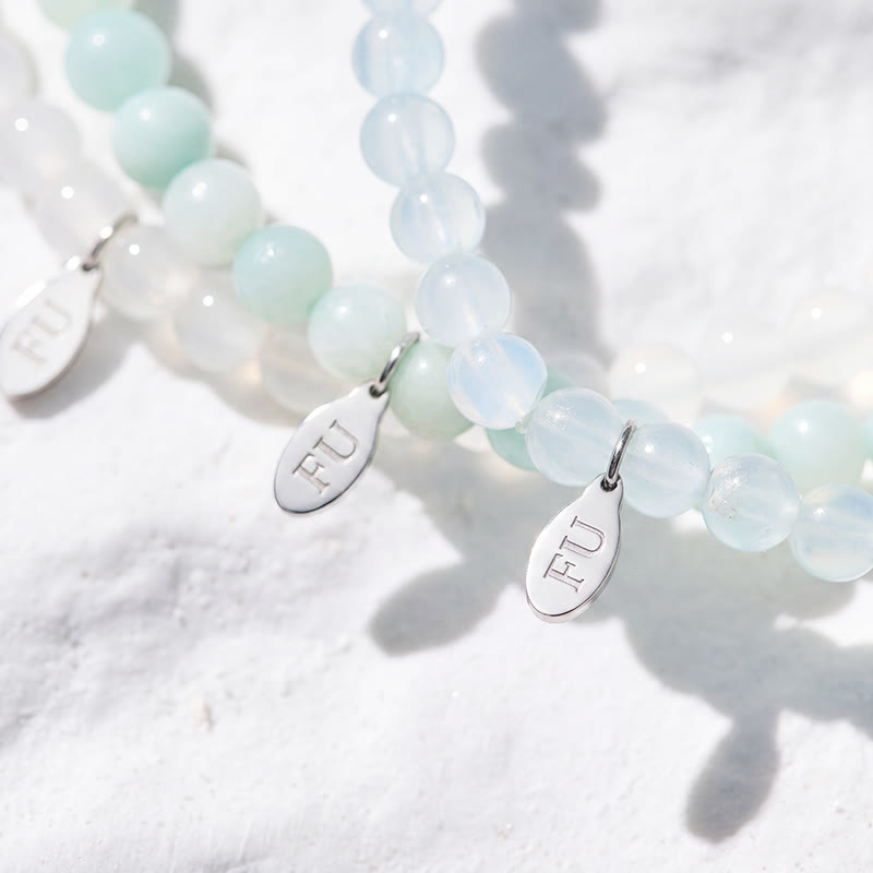 FuAttract Find Your Calm 3-Piece Stone Bracelet Set with Gift Message Card - image 3