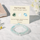 FuAttract Find Your Calm 3-Piece Stone Bracelet Set with Gift Message Card - image 1