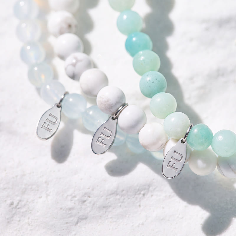 FuAttract Bring Ocean Energy 3-Piece Stone Bracelet Set with Gift Message Card - image 3