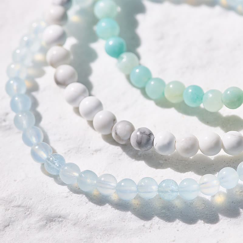 FuAttract Bring Ocean Energy 3-Piece Stone Bracelet Set with Gift Message Card - image 4