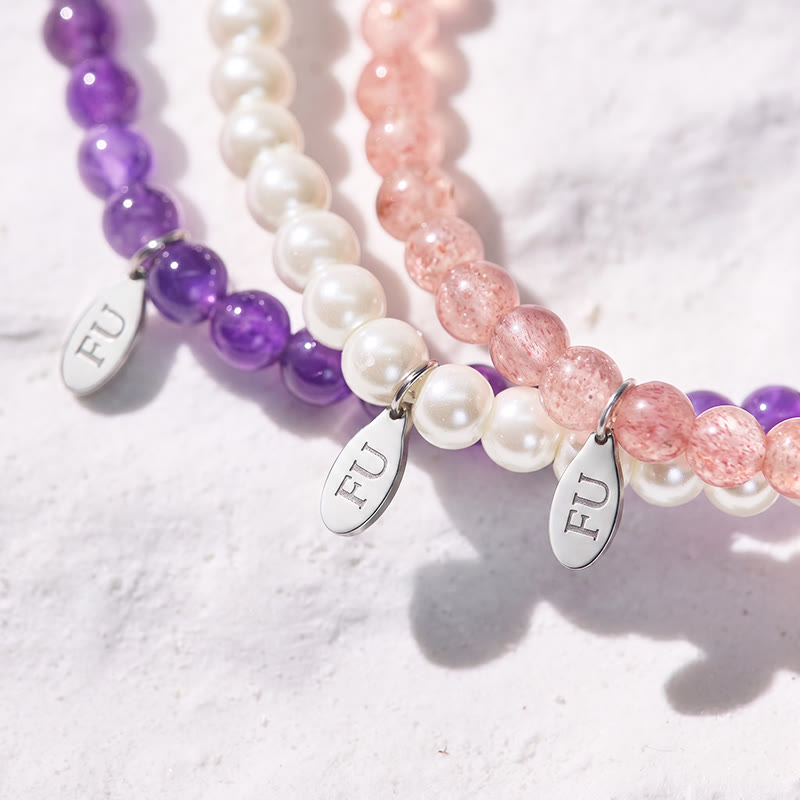 FuAttract Celebrate Your Beauty 3-Piece Stone Bracelet Set with Gift Message Card - image 3